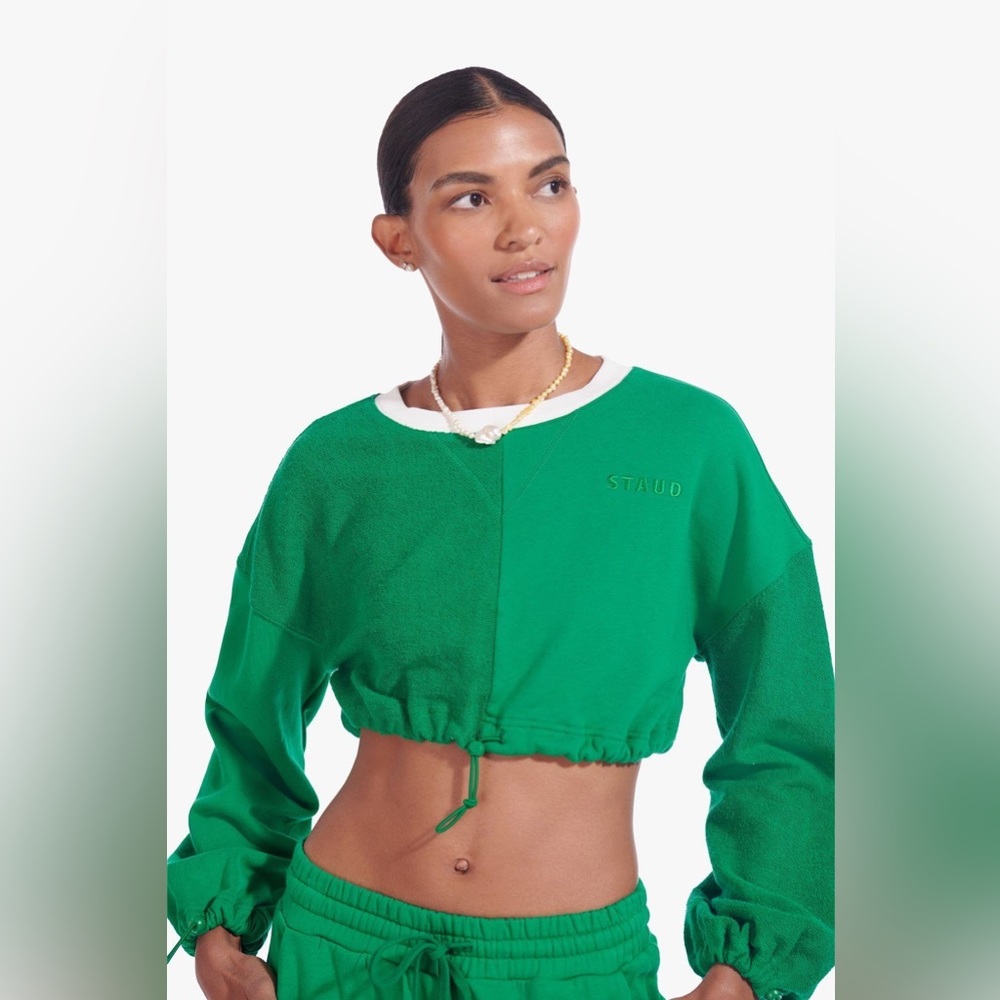 STAUD cropped bungee sweatshirt